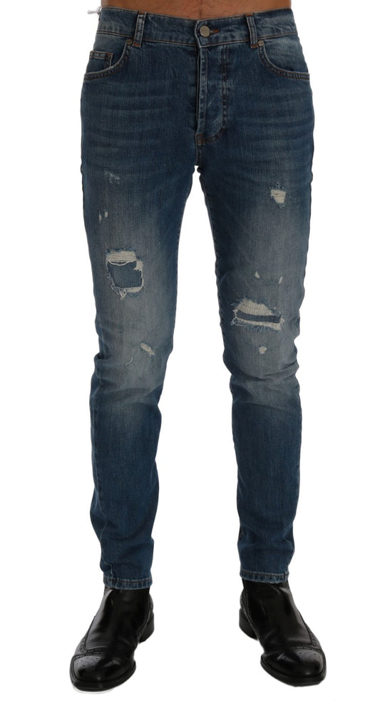 Сині джинси Frankie Morello Velte Italian Denim - Slim Fit