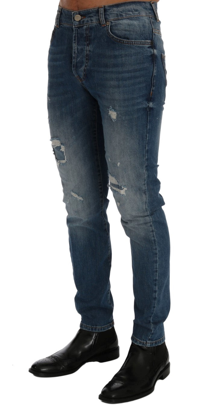 Сині джинси Frankie Morello Velte Italian Denim - Slim Fit
