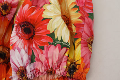 Укорочений топ без рукавів Dolce &amp; Gabbana Floral Elegance