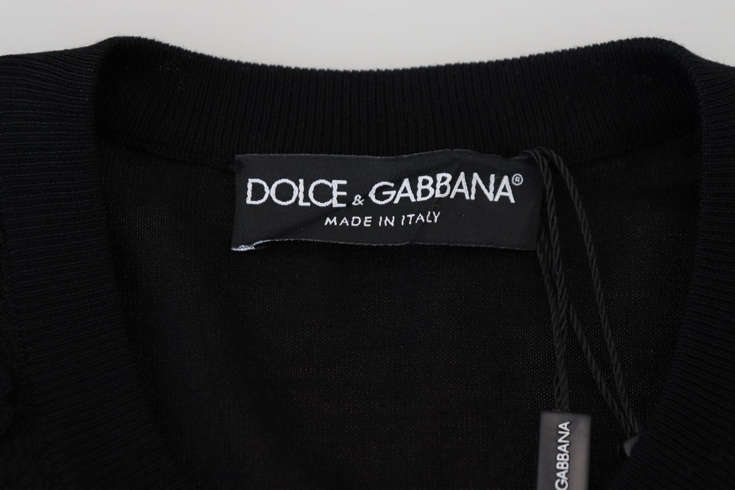 Елегантний чорний мереживний светр з квітковим принтом Dolce &amp; Gabbana