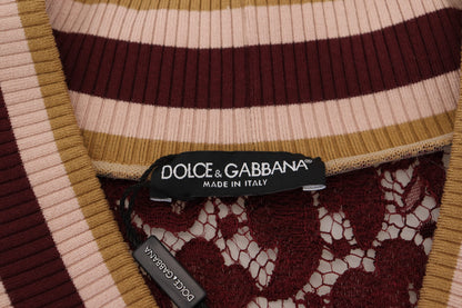 Багатобарвний пуловер із V-подібним вирізом Dolce &amp; Gabbana