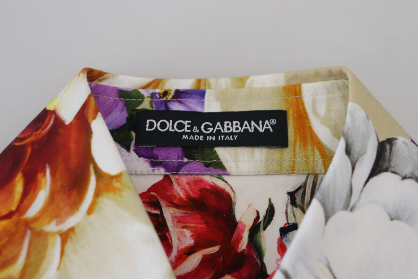 Елегантний бавовняний топ з квітковим принтом і довгим рукавом Dolce &amp; Gabbana