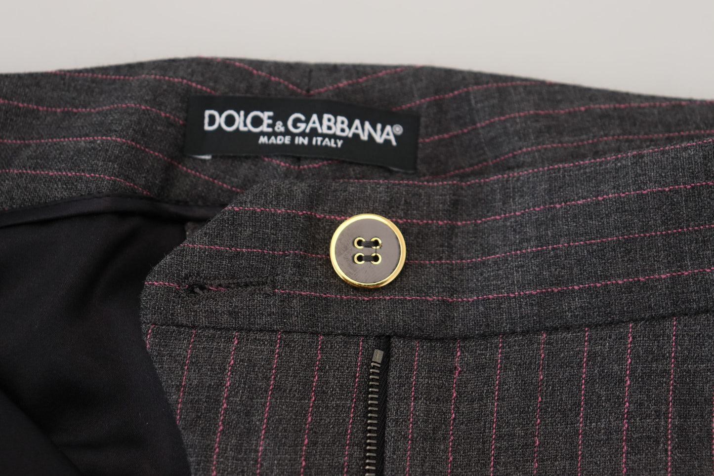 Елегантні сірі завужені штани в смужку Dolce &amp; Gabbana