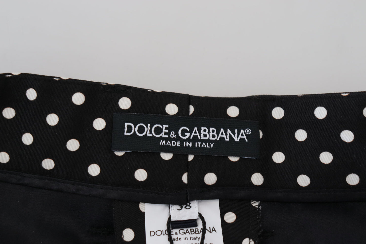 Елегантні штани Dolce &amp; Gabbana із високою талією в горошок