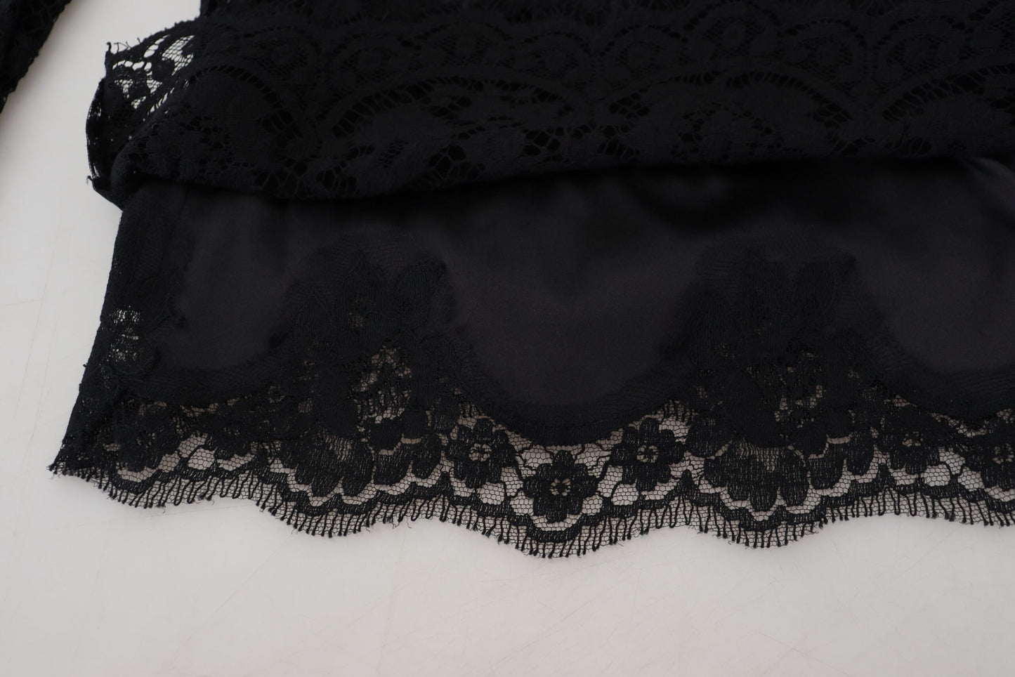 Елегантний топ з довгими рукавами з квітковим мереживом Dolce &amp; Gabbana
