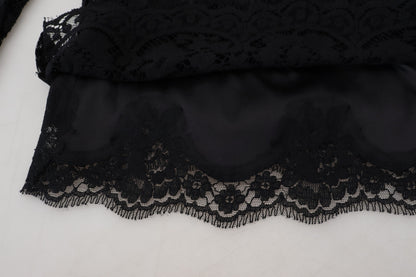 Елегантний топ з довгими рукавами з квітковим мереживом Dolce &amp; Gabbana