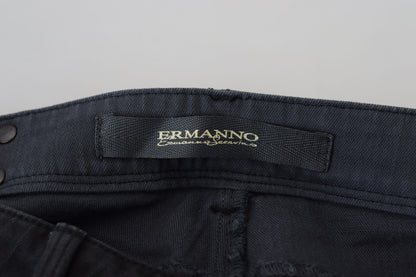 Чорні вузькі джинси Ermanno Scervino Chic із заниженою талією