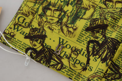 Жовтий укорочений топ John Galliano Chic
