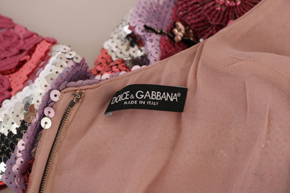 Розкішна рожева сукня в підлогу з блискітками Dolce &amp; Gabbana