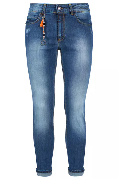 Yes Zee Blue Cotton Men's Slim Fit Jean