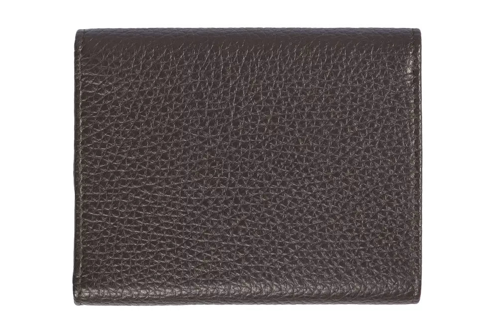 Коричневий шкіряний жіночий гаманець Trussardi