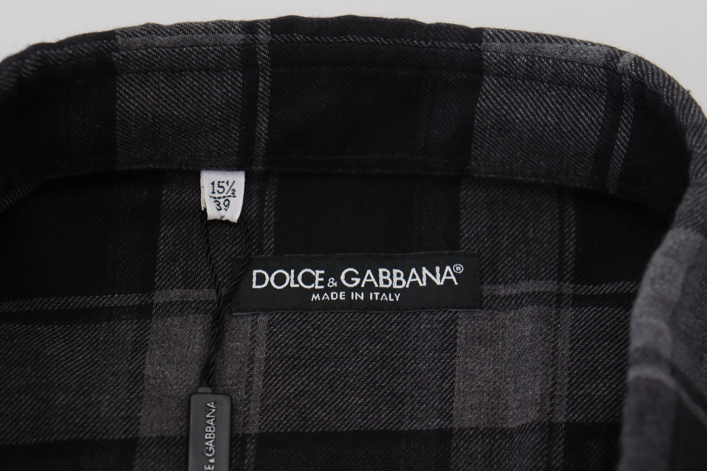 Елегантна чорно-сіра сорочка на гудзиках Dolce &amp; Gabbana