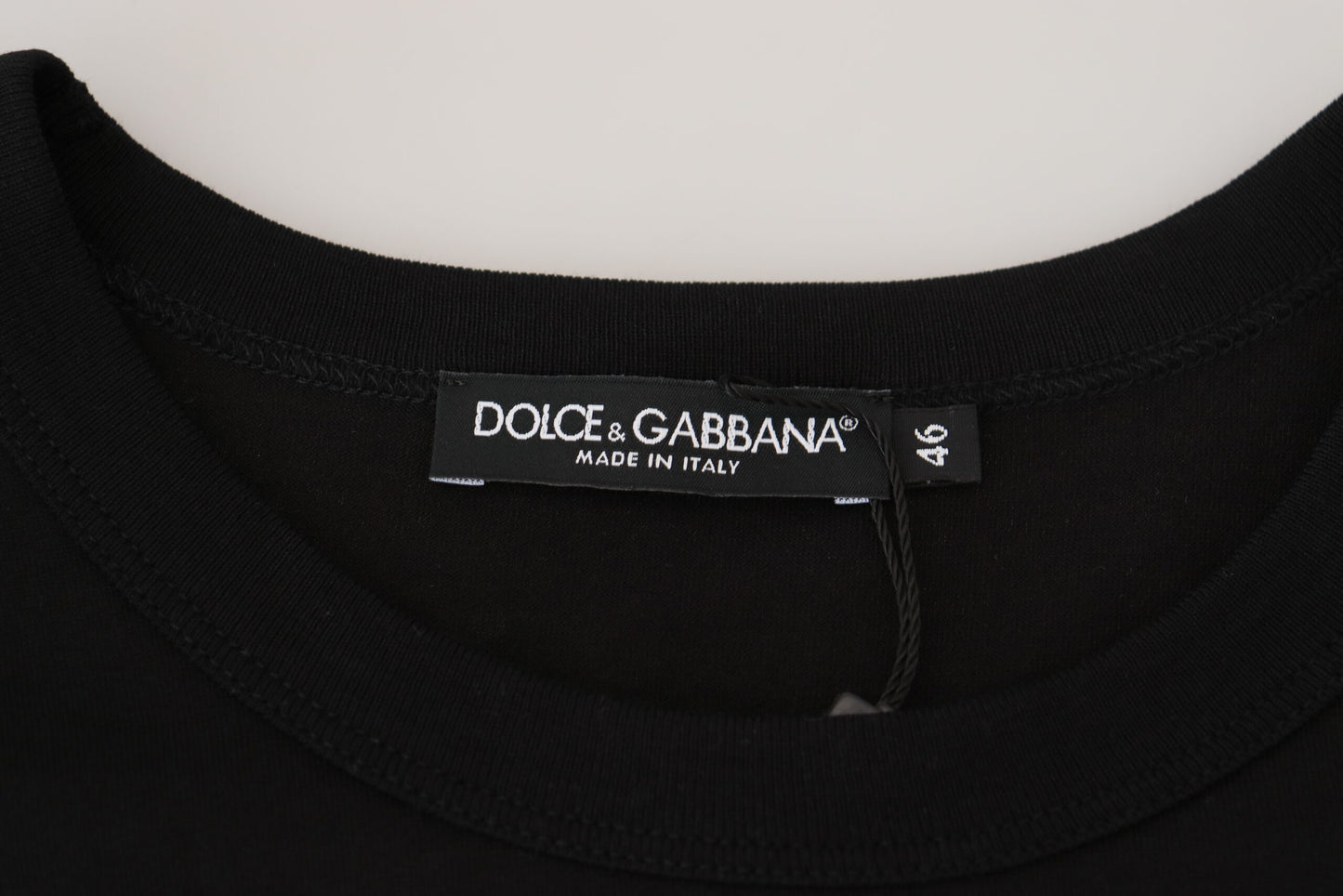 Розкішна чорна бавовняна футболка Dolce &amp; Gabbana для сучасного чоловіка