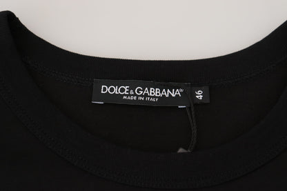 Розкішна чорна бавовняна футболка Dolce &amp; Gabbana для сучасного чоловіка