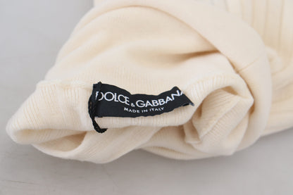 Водолазка зі змішаної вовни кольору слонової кістки Dolce &amp; Gabbana