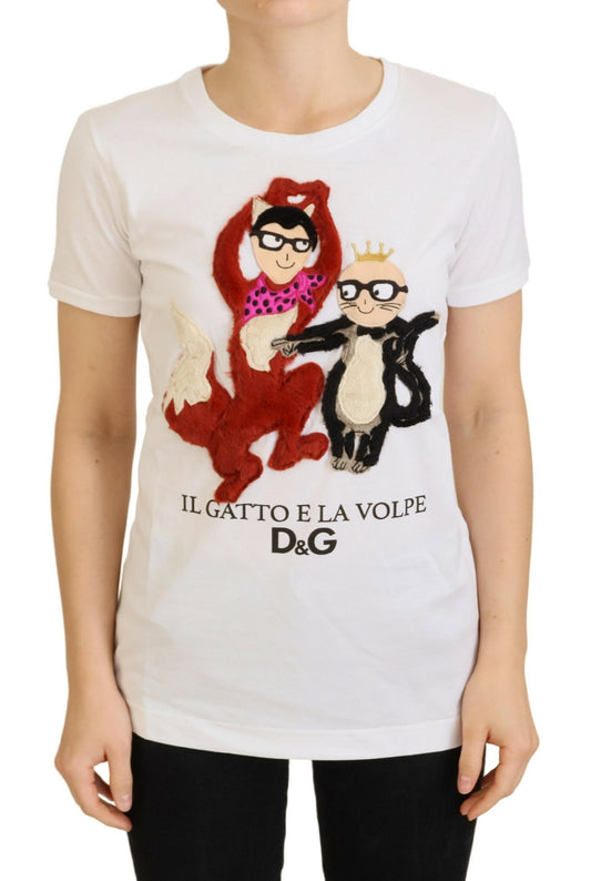 Дизайнерська бавовняна футболка з культовими принтами Dolce &amp; Gabbana