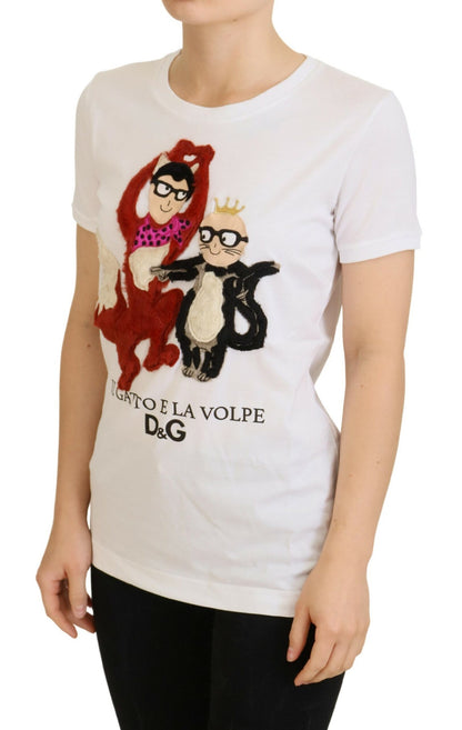 Дизайнерська бавовняна футболка з культовими принтами Dolce &amp; Gabbana