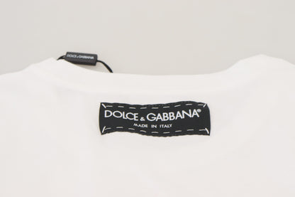 Дизайнерська бавовняна футболка з культовими принтами Dolce &amp; Gabbana