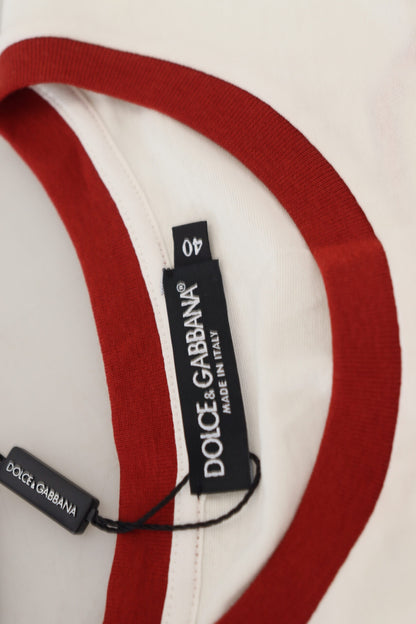 Елегантний білий бавовняний повсякденний топ Dolce &amp; Gabbana