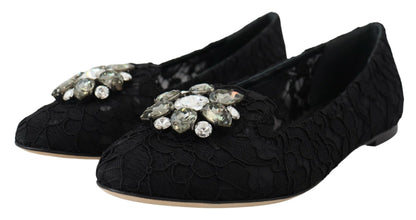 Елегантні туфлі Dolce &amp; Gabbana з квітковим мереживом на плоскій підошві