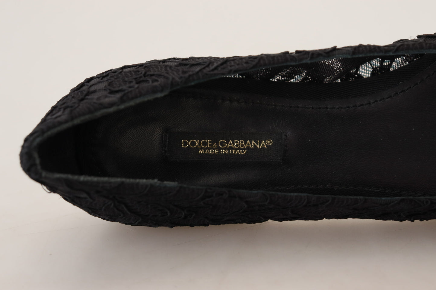 Елегантні туфлі Dolce &amp; Gabbana з квітковим мереживом на плоскій підошві