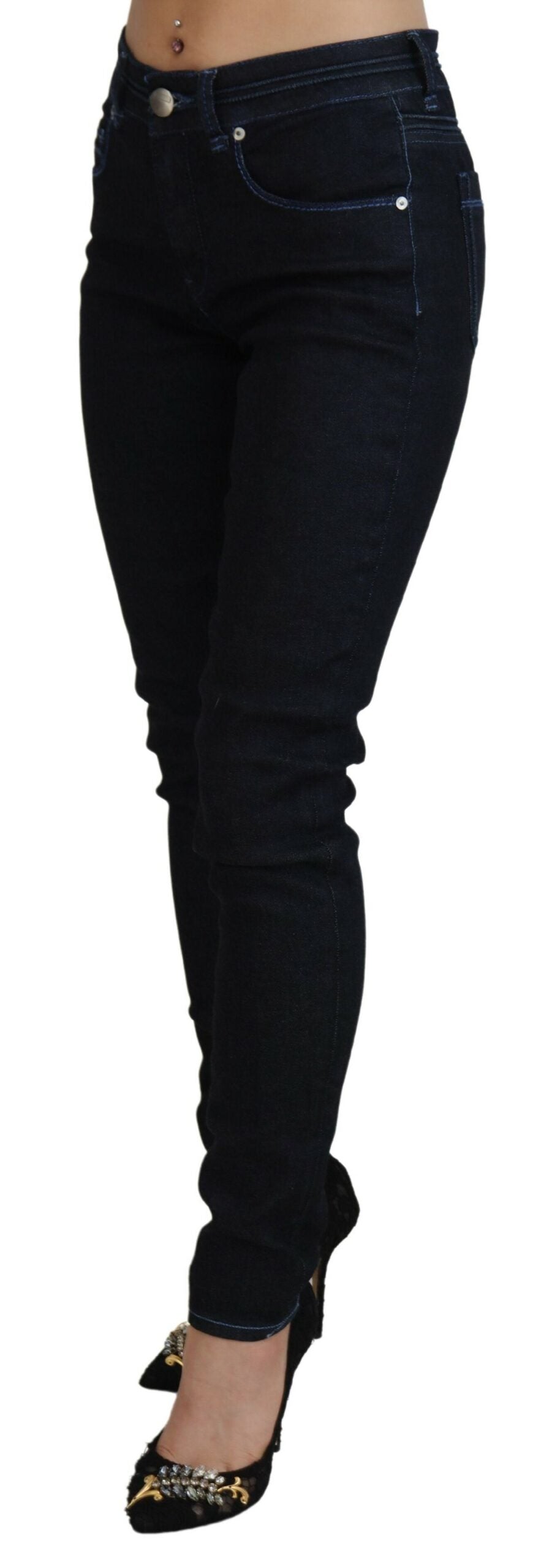Темно-синій бавовняний денім Acht Chic Slim-Fit