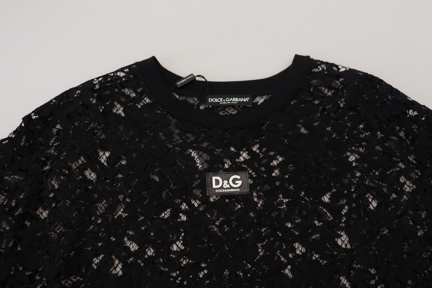Елегантне чорне мереживне плаття Dolce &amp; Gabbana з квітковим принтом