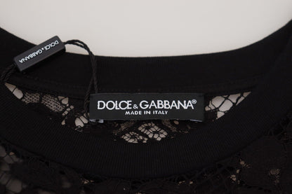Елегантне чорне мереживне плаття Dolce &amp; Gabbana з квітковим принтом