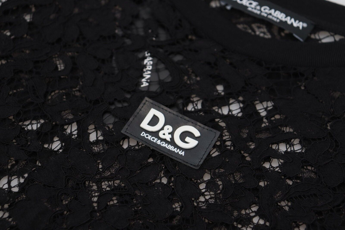 Елегантне чорне мереживне плаття Dolce &amp; Gabbana з квітковим принтом