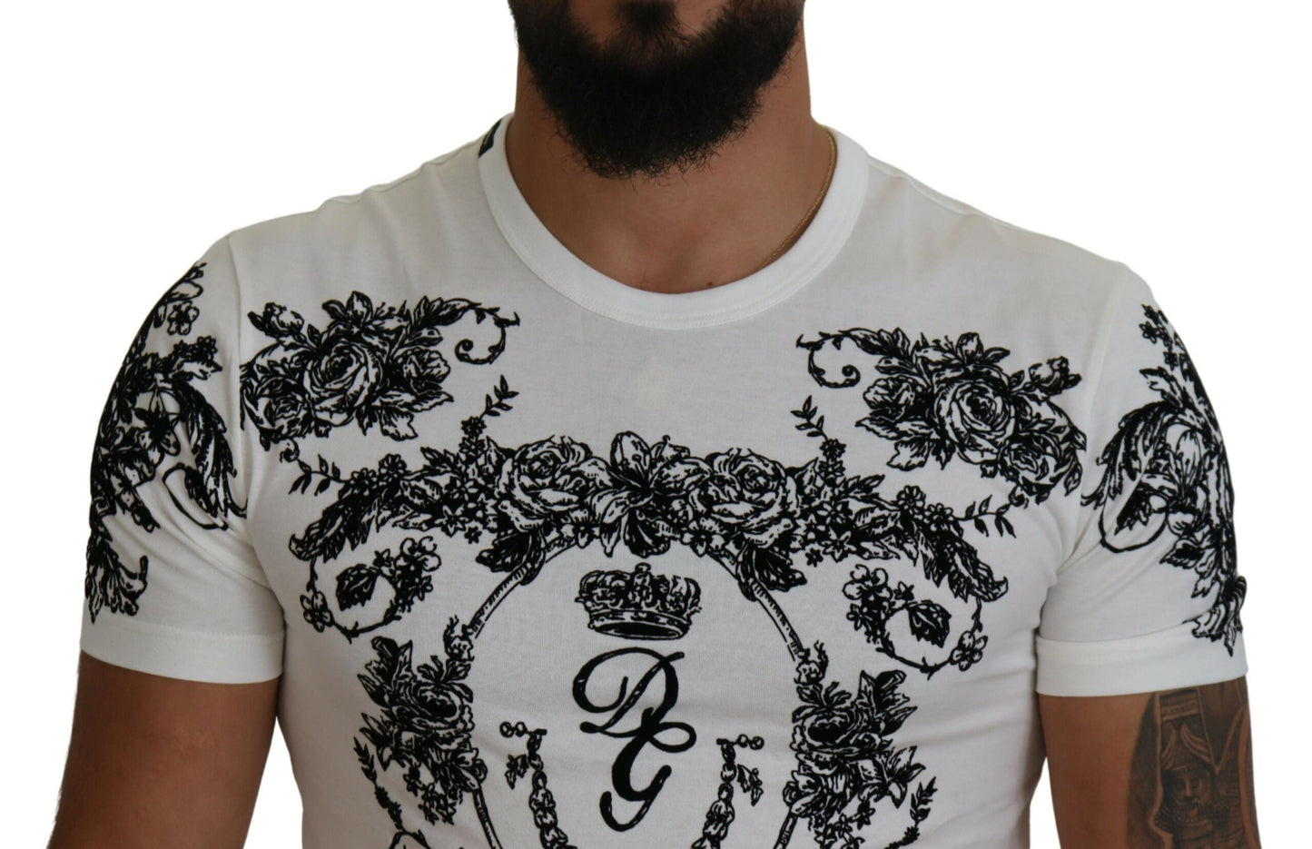Елегантна футболка Dolce &amp; Gabbana з квітковою короною