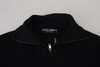 Елегантний чорний пуловер зі суміші шовку Dolce &amp; Gabbana