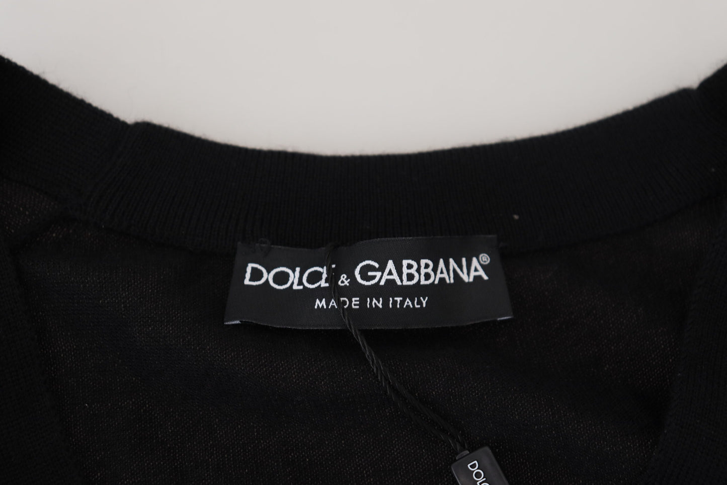 Елегантний чорний кашеміровий светр-джемпер Dolce &amp; Gabbana