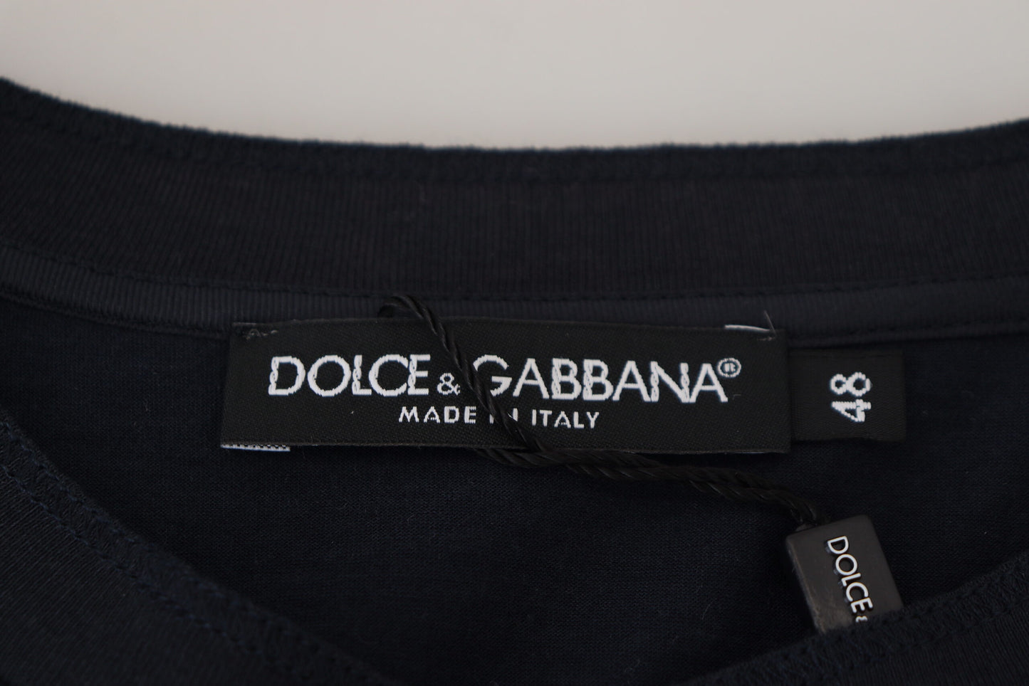 Елегантний синій пуловер Dolce &amp; Gabbana зі суміші бавовни та шовку