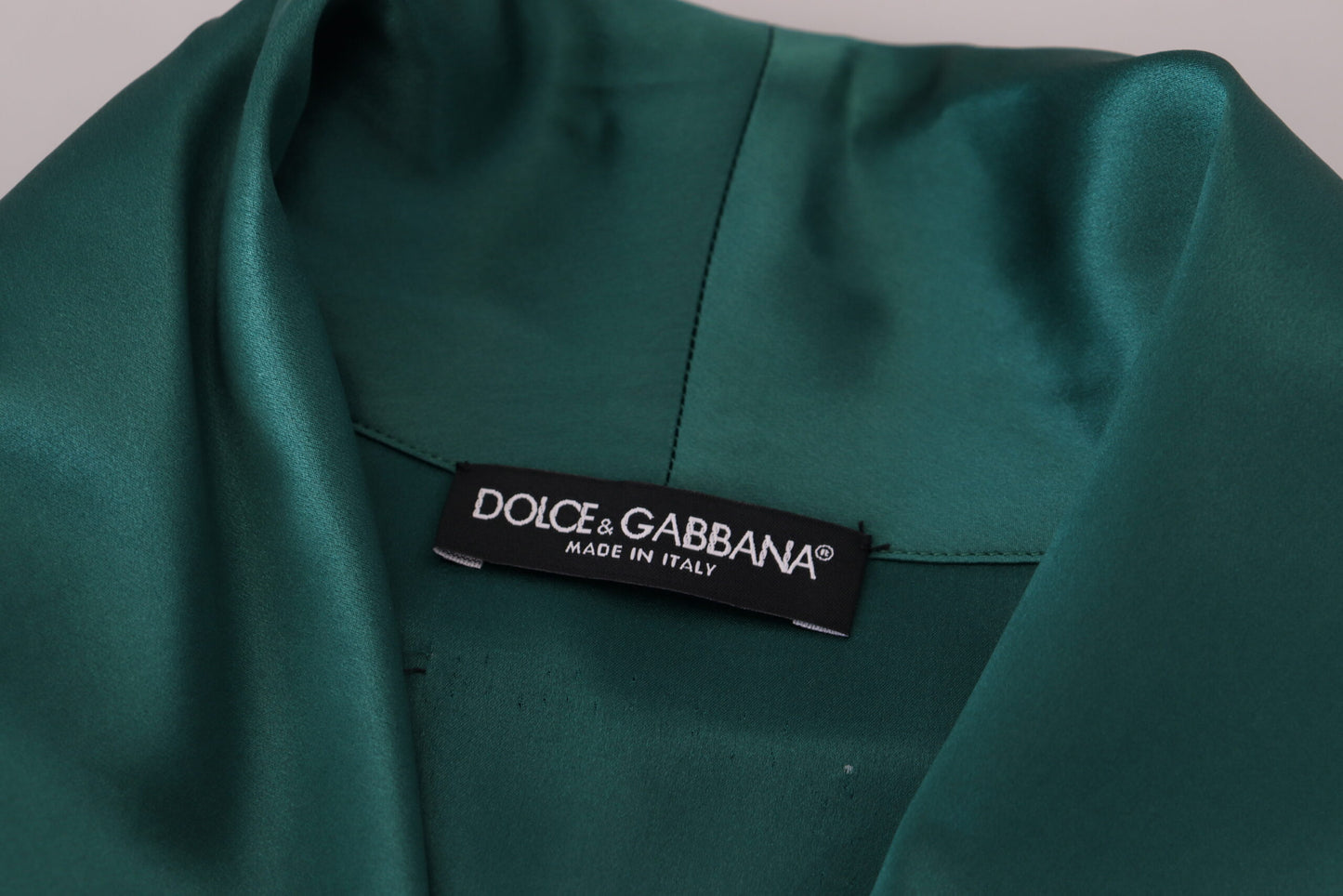 Елегантний шовковий халат Dolce &amp; Gabbana соковитого зеленого кольору