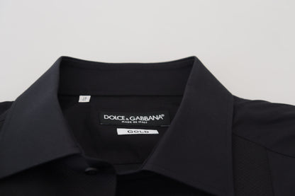 Елегантна чорна офіційна сорочка з довгим рукавом Dolce &amp; Gabbana
