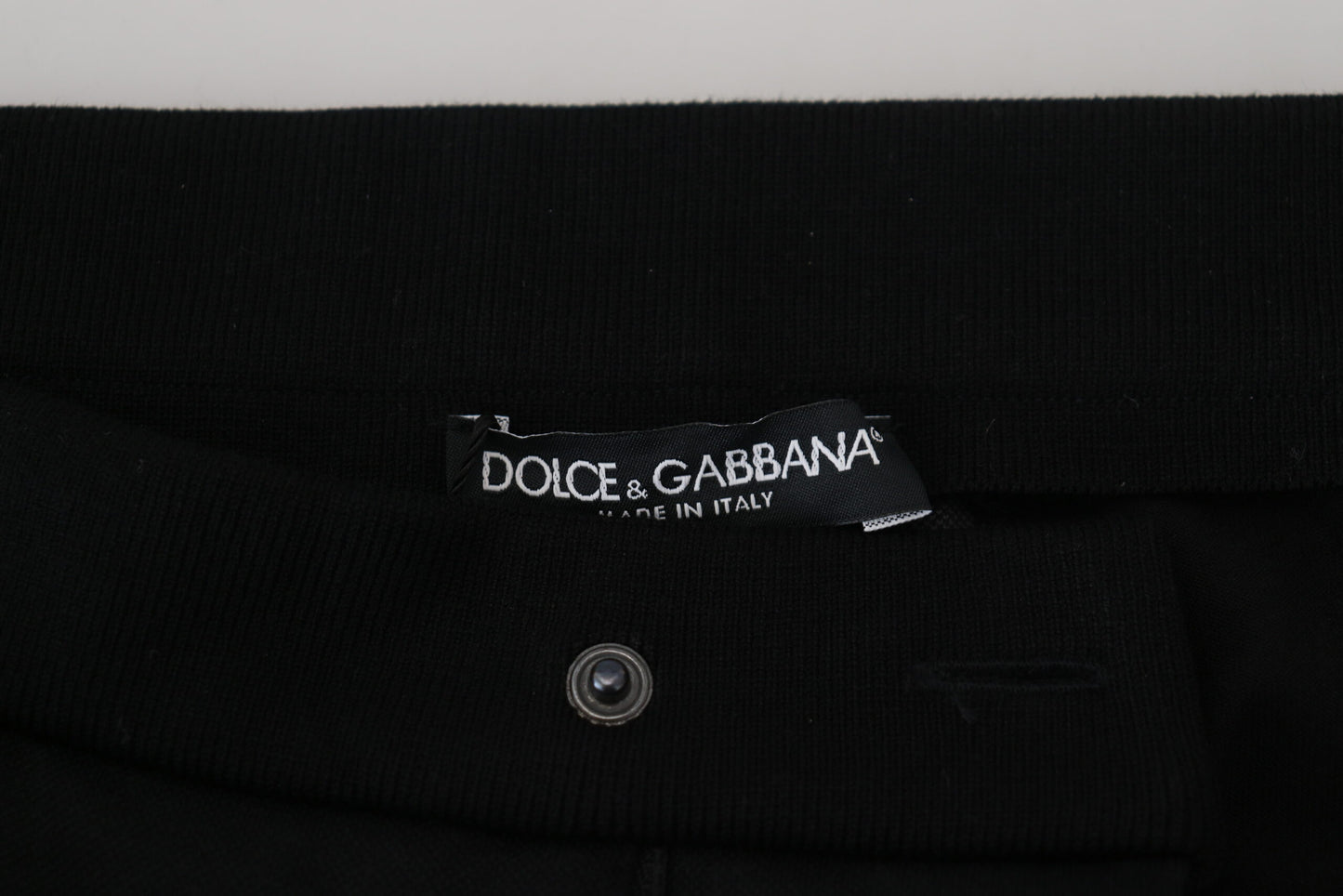 Елегантні чорні штани-джоггери Dolce &amp; Gabbana з розкішної суміші вовни