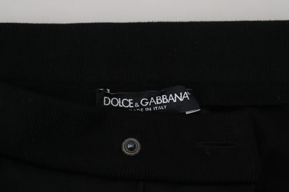 Елегантні чорні штани-джоггери Dolce &amp; Gabbana з розкішної суміші вовни