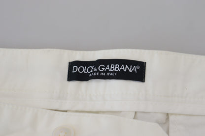 Елегантні білі бавовняні штани чінос Dolce &amp; Gabbana