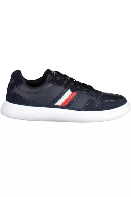 Сині шкіряні чоловічі кросівки Tommy Hilfiger
