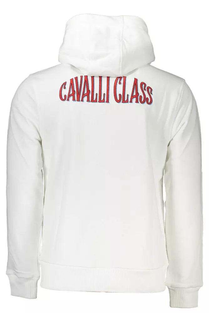 Білий бавовняний чоловічий світшот Cavalli Class
