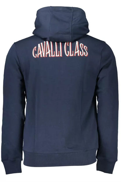 Синій бавовняний чоловічий светр Cavalli Class
