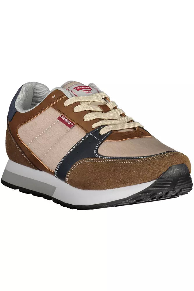Коричневі чоловічі кросівки Carrera з екошкіри