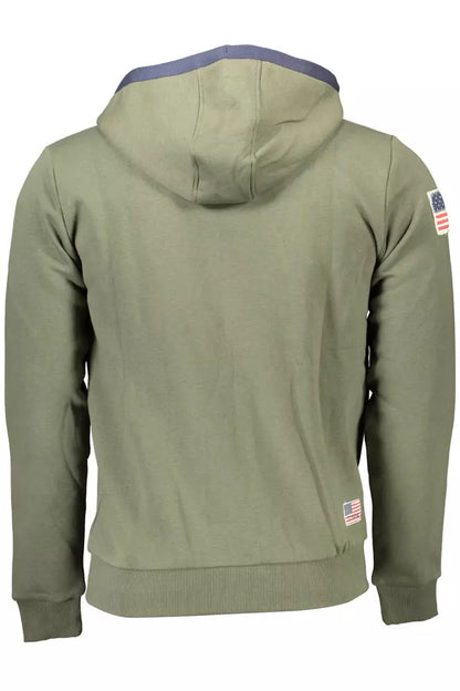 US POLO ASSN. Зелений бавовняний чоловічий светр