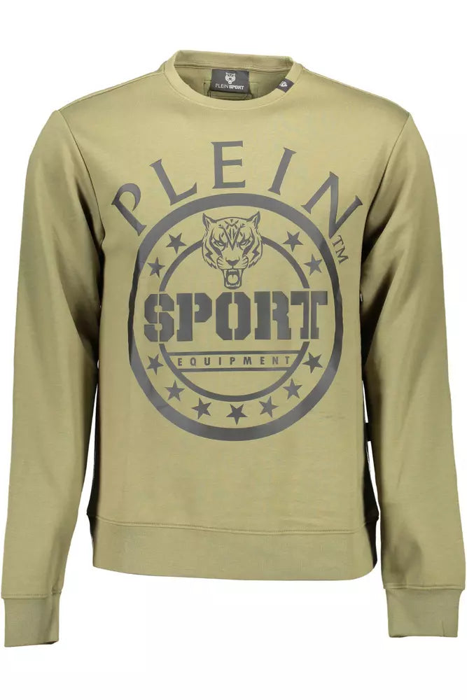 Зелений бавовняний чоловічий светр Plein Sport