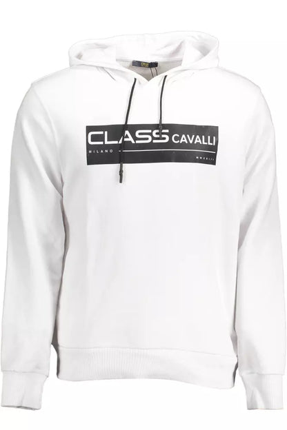 Білий бавовняний чоловічий светр Cavalli Class