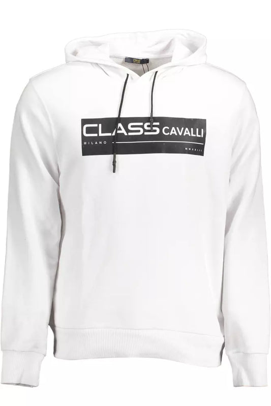 Білий бавовняний чоловічий светр Cavalli Class