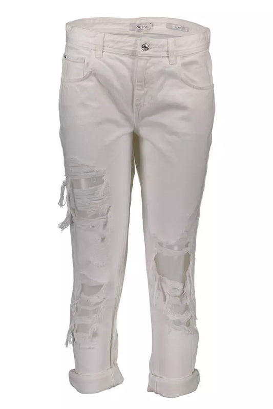 Guess Jeans Білі бавовняні жіночі джинси