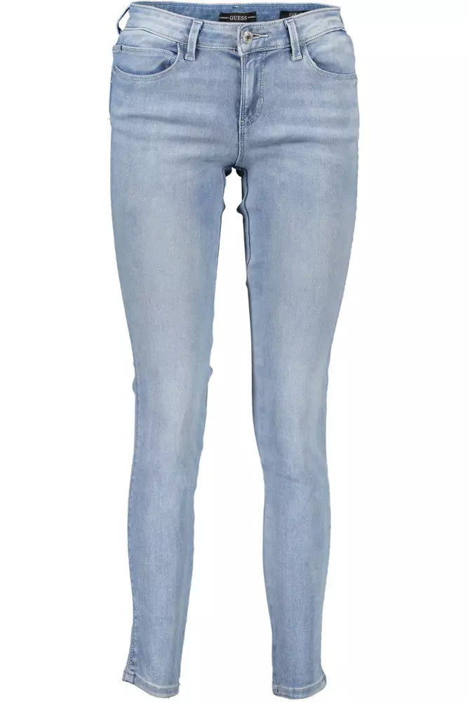 Світло-блакитні бавовняні жіночі джинси Guess Jeans