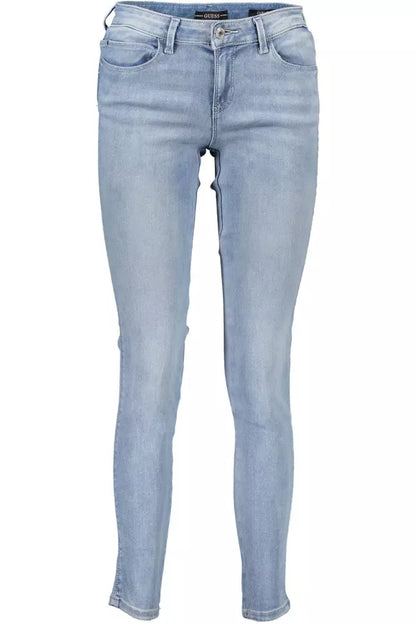 Світло-блакитні бавовняні жіночі джинси Guess Jeans