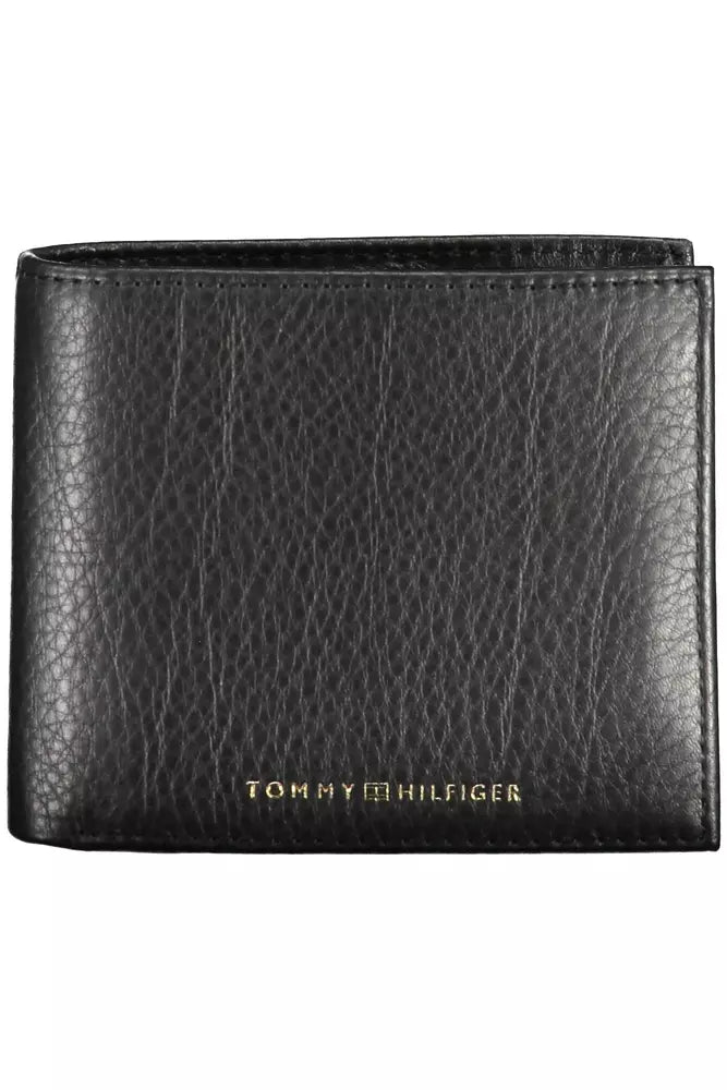 Чорний шкіряний чоловічий гаманець Tommy Hilfiger